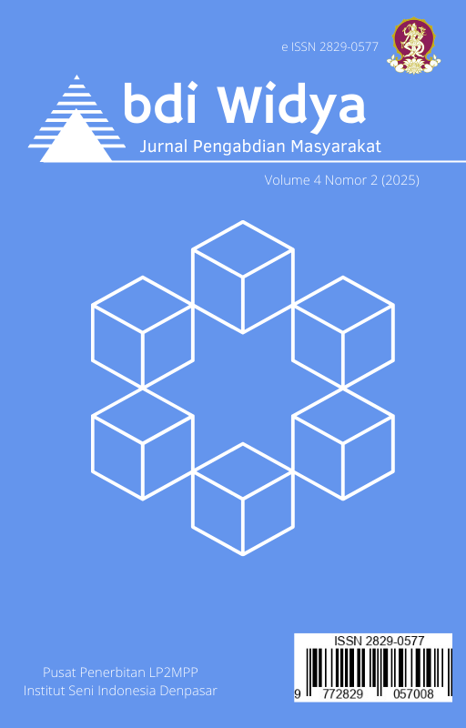 					View Vol. 4 No. 2 (2025): Abdi Widya: Jurnal Pengabdian Masyarakat
				